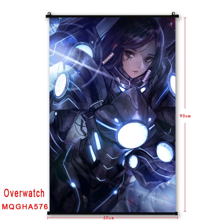 Overwatch Anime plastic pole cloth painting Wall Scroll 60X90CM  MQG241