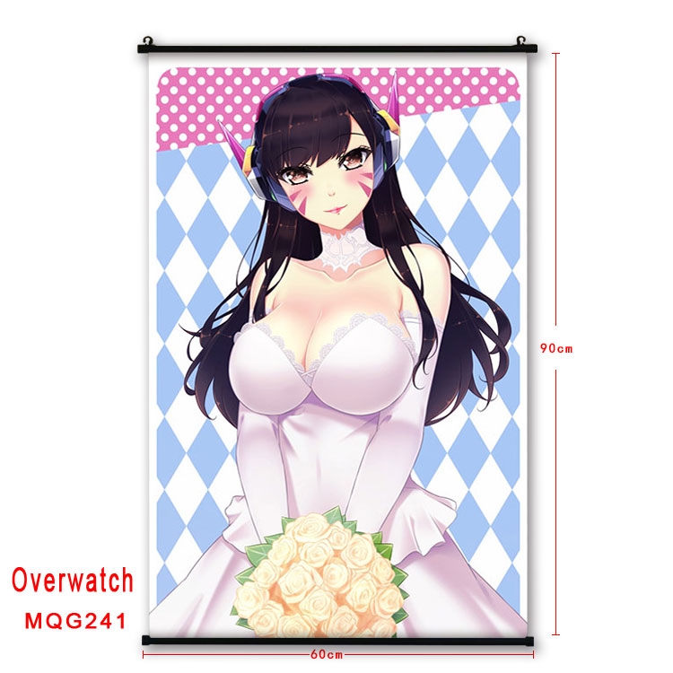 Overwatch Anime plastic pole cloth painting Wall Scroll 60X90CM  MQG241