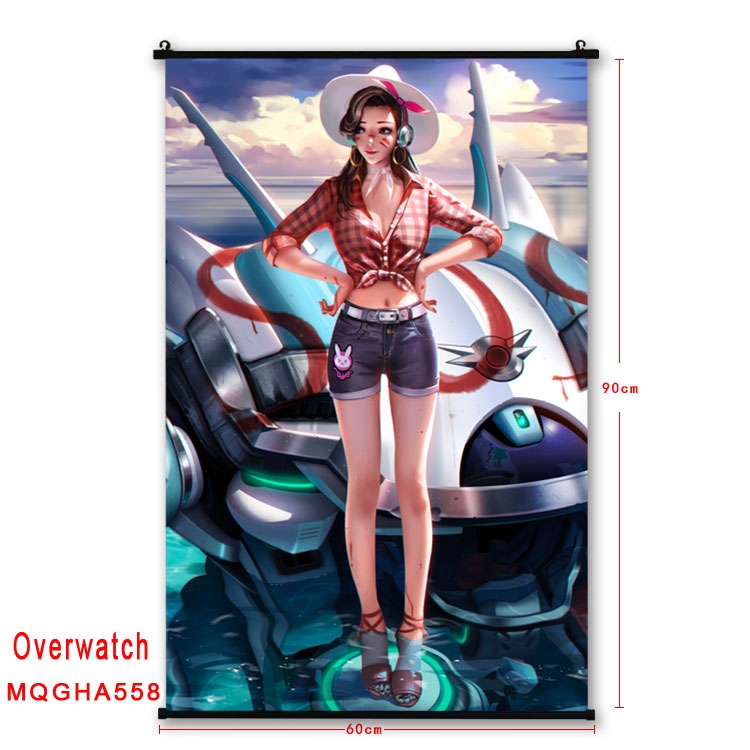 Overwatch Anime plastic pole cloth painting Wall Scroll 60X90CM  MQGHA558