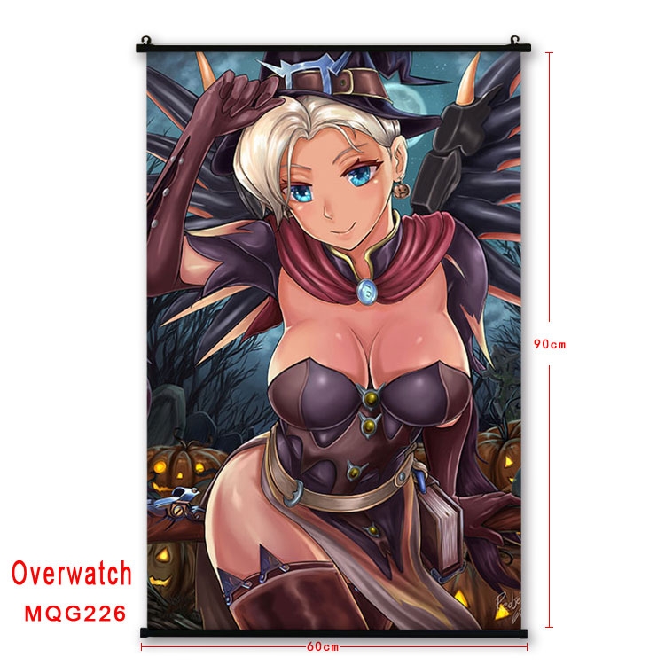 Overwatch Anime plastic pole cloth painting Wall Scroll 60X90CM  MQG226