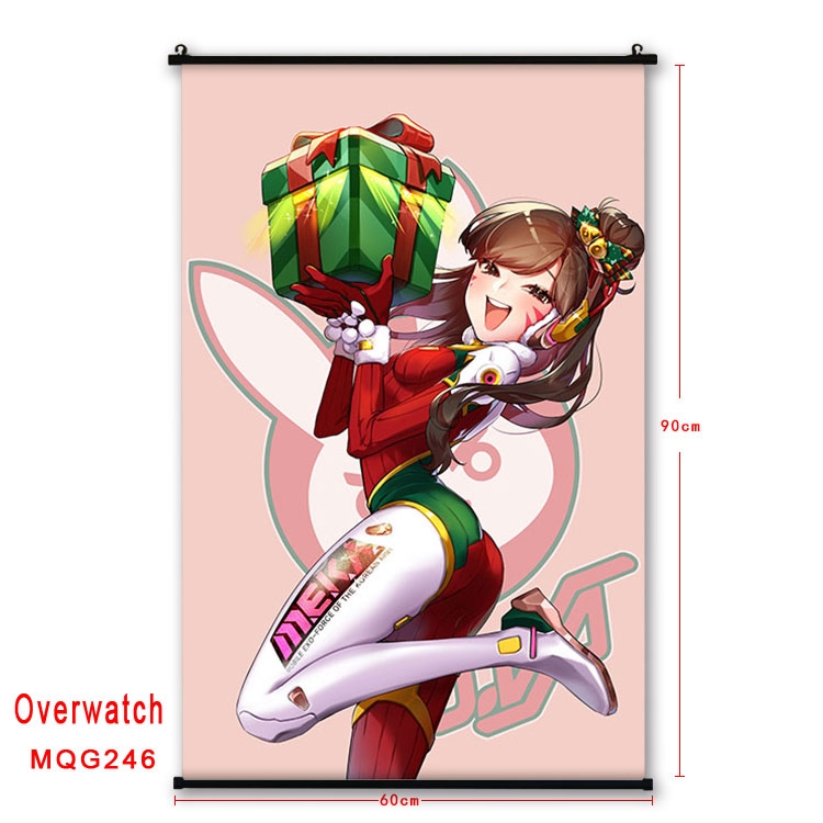 Overwatch Anime plastic pole cloth painting Wall Scroll 60X90CM  MQG246