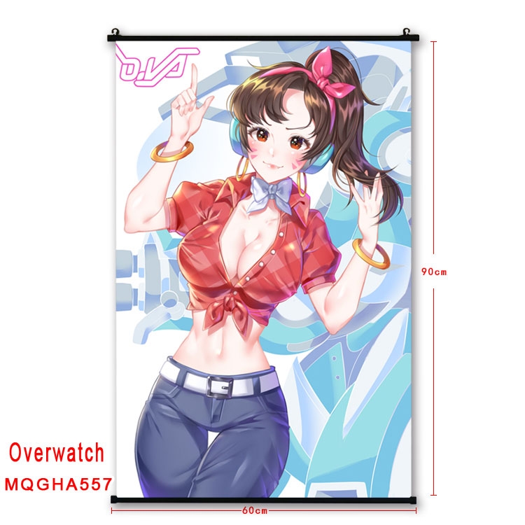 Overwatch Anime plastic pole cloth painting Wall Scroll 60X90CM  MQGHA557