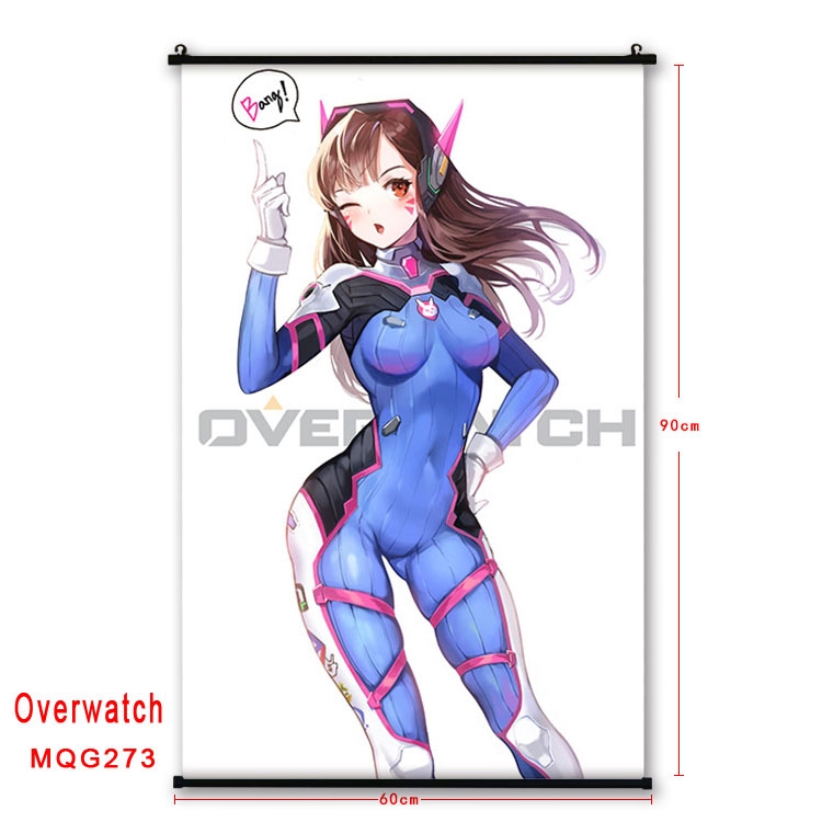 Overwatch Anime plastic pole cloth painting Wall Scroll 60X90CM  MQG273