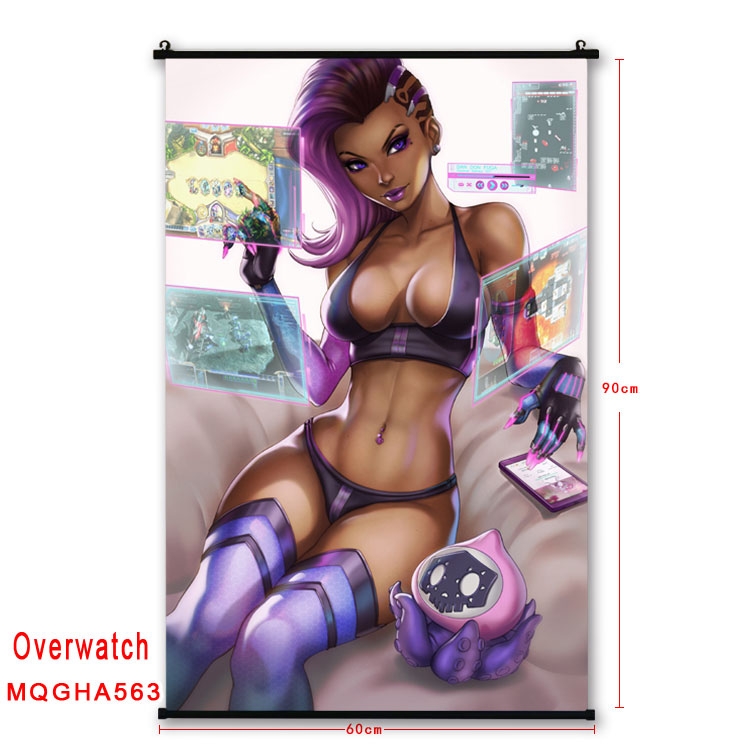 Overwatch Anime plastic pole cloth painting Wall Scroll 60X90CM  MQGHA563