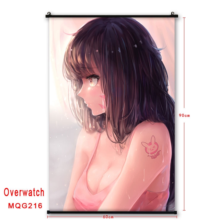 Overwatch Anime  plastic pole cloth painting Wall Scroll 60X90CM  MQG216