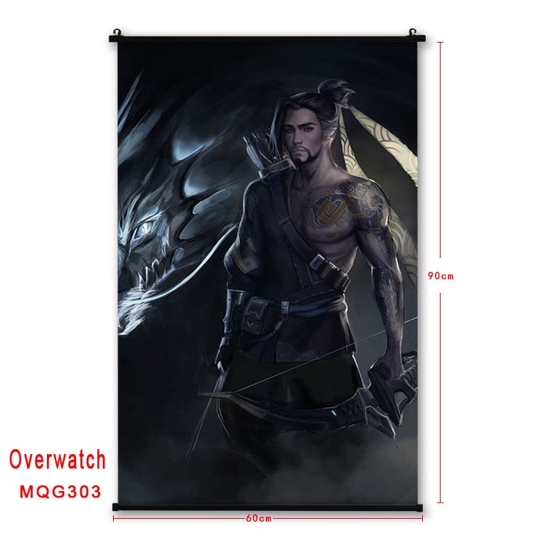 Overwatch Anime plastic pole cloth painting Wall Scroll 60X90CM  MQG303