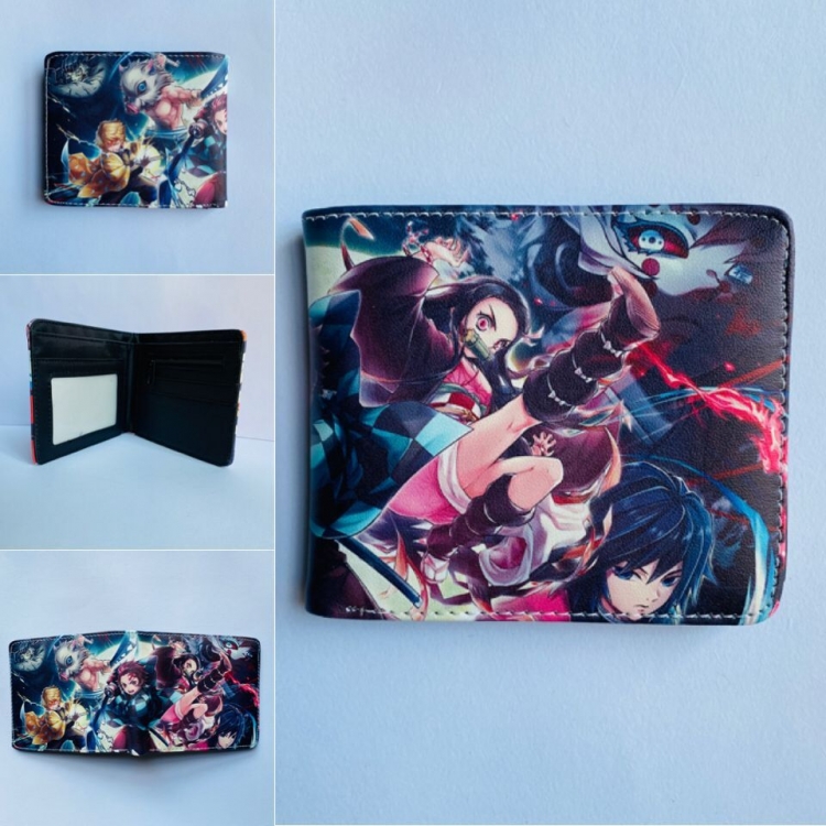 Demon Slayer Kimets Full color  two fold short wallet purse