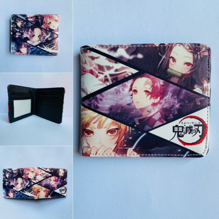 Demon Slayer Kimets Full color  two fold short wallet purse