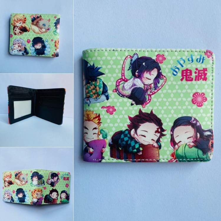 Demon Slayer Kimets Full color  two fold short wallet purse 3500