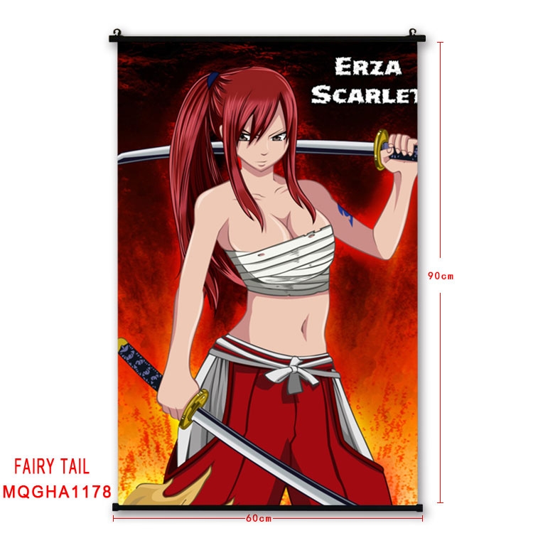 Fairy tail Anime plastic pole cloth painting Wall Scroll 60X90CM  MQGHA1178
