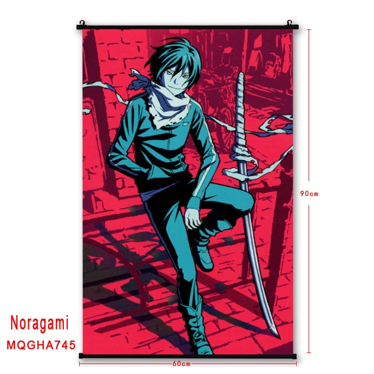 Noragami Anime plastic pole cloth painting Wall Scroll 60X90CM MQGHA745
