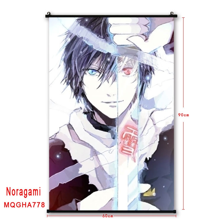 Noragami Anime plastic pole cloth painting Wall Scroll 60X90CM MQGHA778