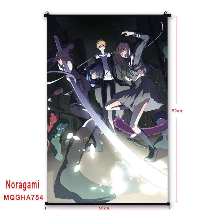 Noragami Anime plastic pole cloth painting Wall Scroll 60X90CM MQGHA754
