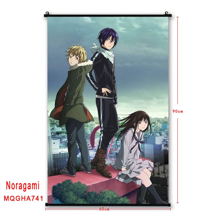 Noragami Anime plastic pole cloth painting Wall Scroll 60X90CM MQGHA741