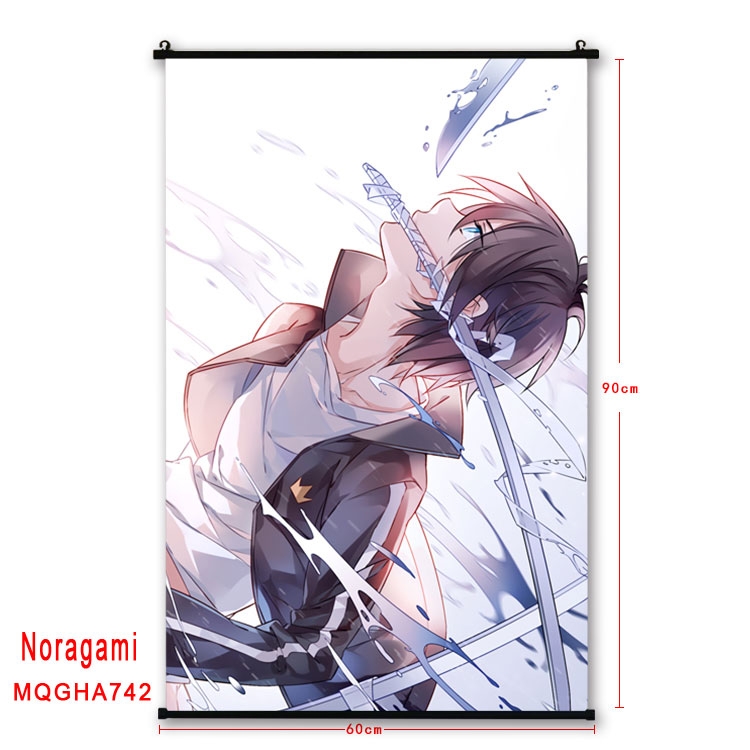 Noragami Anime plastic pole cloth painting Wall Scroll 60X90CM MQGHA742