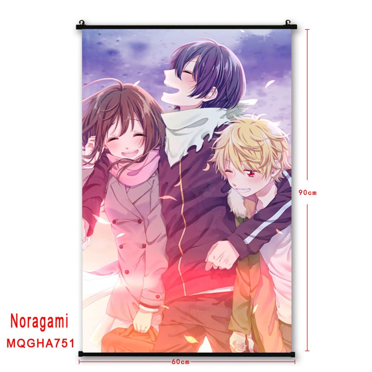 Noragami Anime plastic pole cloth painting Wall Scroll 60X90CM MQGHA751