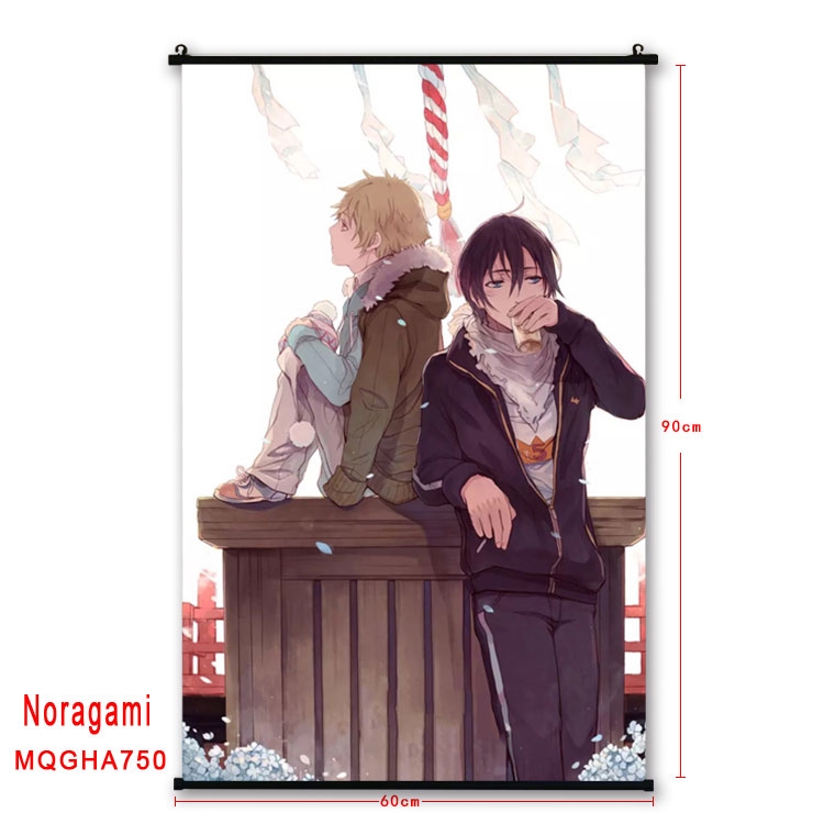 Noragami Anime plastic pole cloth painting Wall Scroll 60X90CM MQGHA750