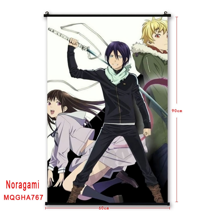 Noragami Anime plastic pole cloth painting Wall Scroll 60X90CM MQGHA767