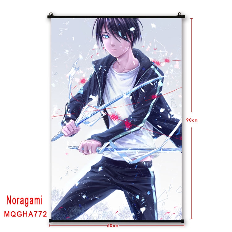 Noragami Anime plastic pole cloth painting Wall Scroll 60X90CM MQGHA772