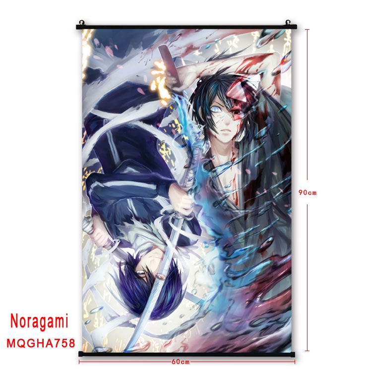 Noragami Anime plastic pole cloth painting Wall Scroll 60X90CM MQGHA758