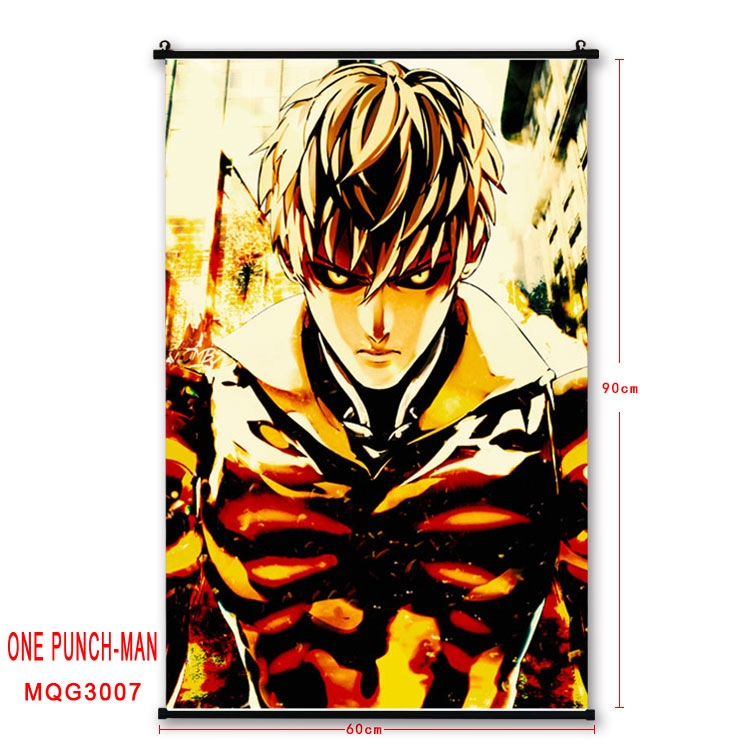 One Punch Man Anime plastic pole cloth painting Wall Scroll 60X90CM MQG3007