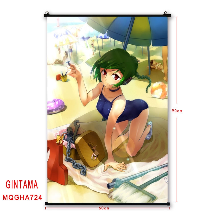 Gintama Anime plastic pole cloth painting Wall Scroll 60X90CM MQGHA724