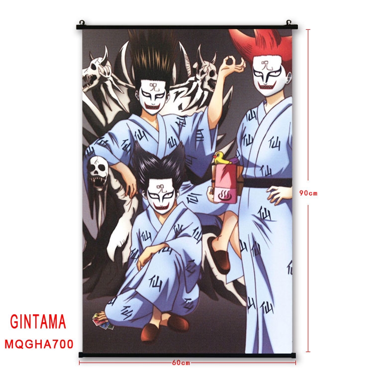 Gintama Anime plastic pole cloth painting Wall Scroll 60X90CM MQGHA700
