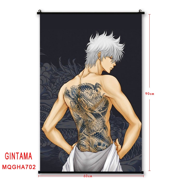 Gintama Anime plastic pole cloth painting Wall Scroll 60X90CM MQGHA702