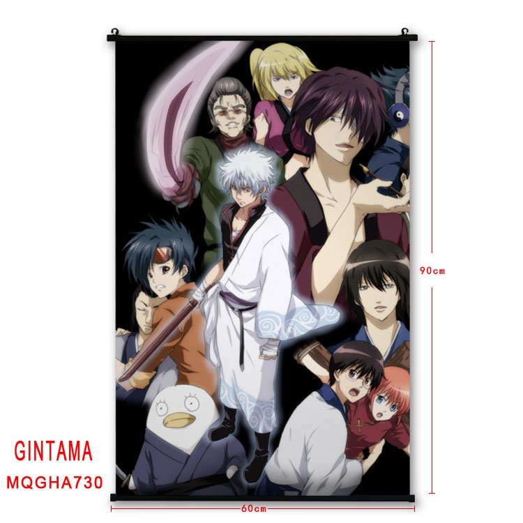 Gintama Anime plastic pole cloth painting Wall Scroll 60X90CM MQGHA730