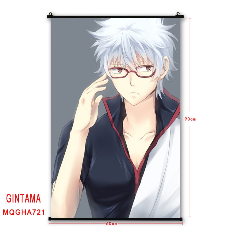 Gintama Anime plastic pole cloth painting Wall Scroll 60X90CM MQGHA721