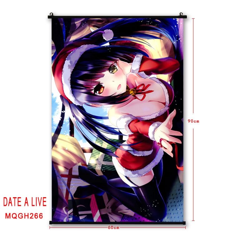 Date-A-Live Anime plastic pole cloth painting Wall Scroll 60X90CM MQGH266