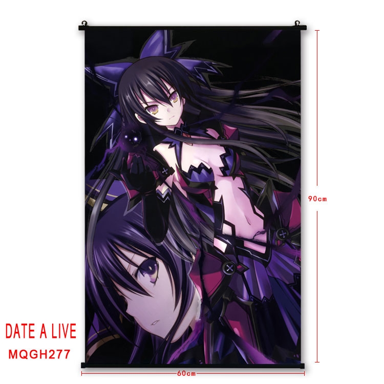 Date-A-Live Anime plastic pole cloth painting Wall Scroll 60X90CM MQGH277