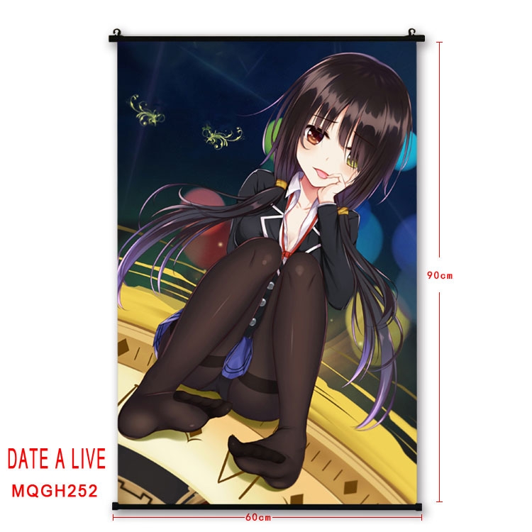 Date-A-Live Anime plastic pole cloth painting Wall Scroll 60X90CM MQGH252