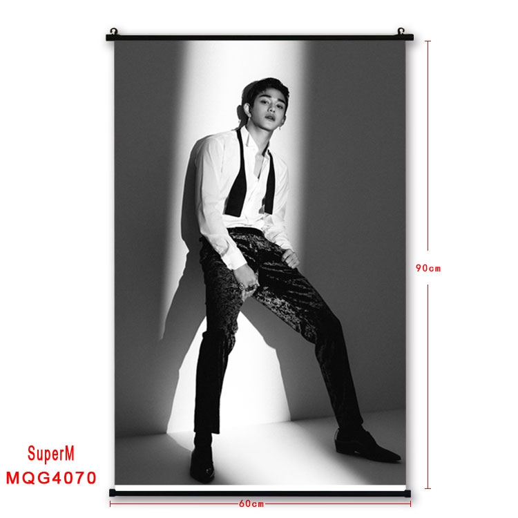 Super M  Celebrity plastic pole cloth painting Wall Scroll 60X90CM MQG4070