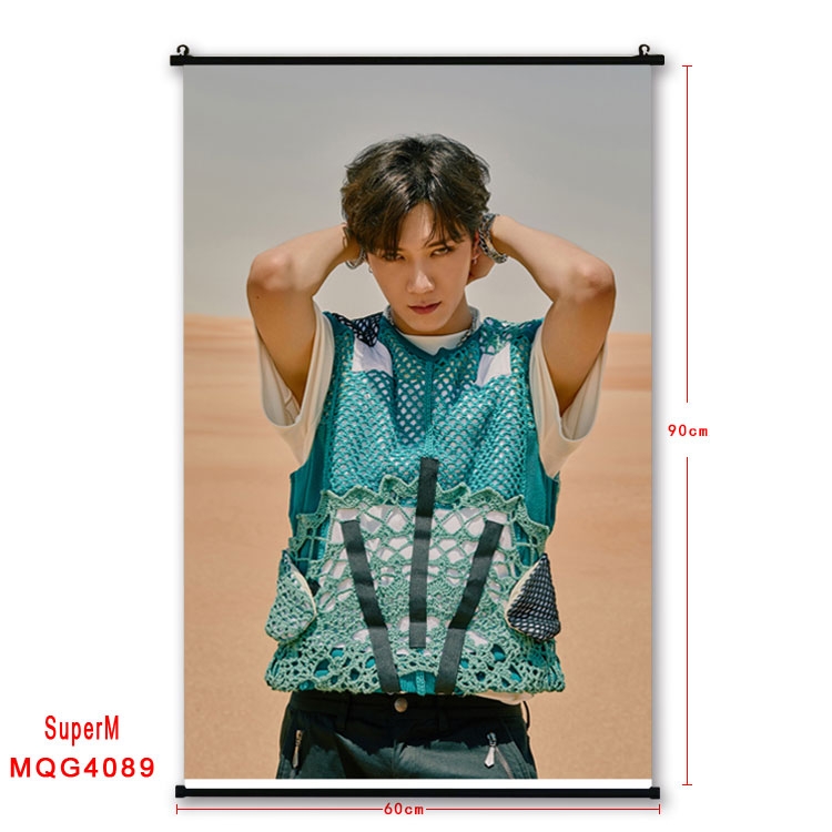 Super M  Celebrity plastic pole cloth painting Wall Scroll 60X90CM   MQG4089