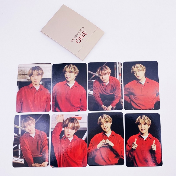 BTS SUGA Celebrity photo card a set of 8  7X10CM price for 5 sets