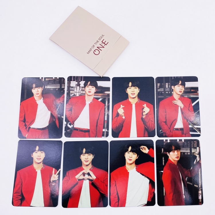 BTS JIN Celebrity photo card a set of 8  7X10CM price for 5 sets
