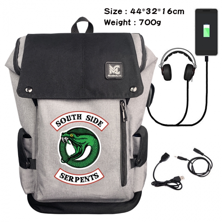 Riverdale  Data cable animation game backpack school bag 1A
