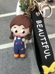 Cartoon silicone key chain pen...