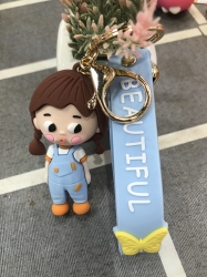 Cartoon silicone key chain pen...