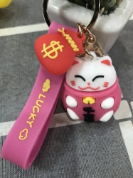 Cartoon silicone key chain pen...