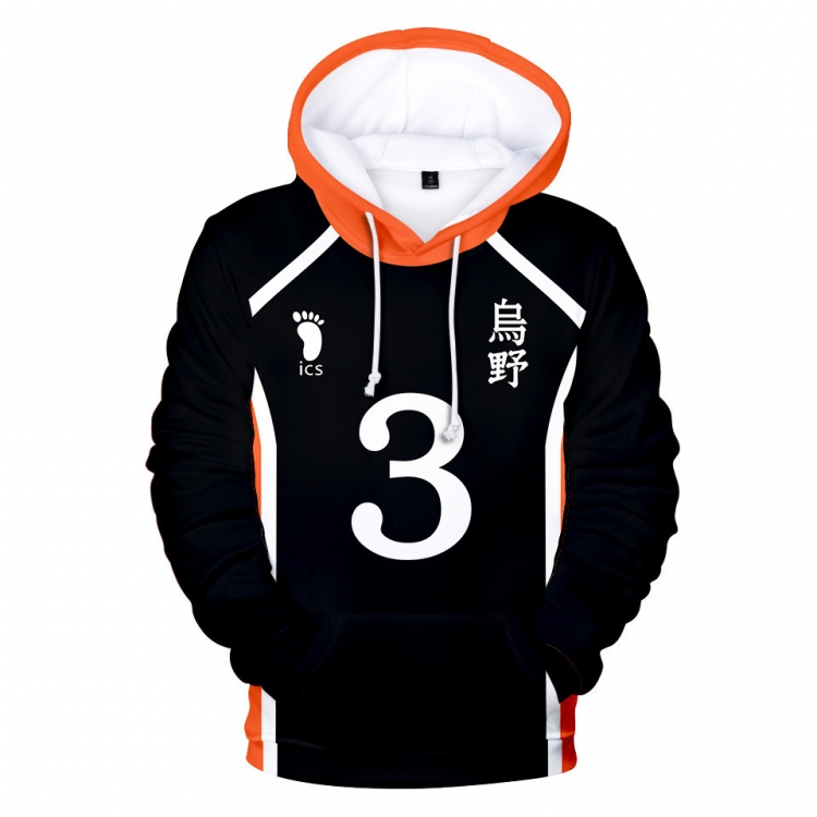 Hat Haikyuu!! Patch pocket Sweatshirt Hoodie EUR SIZE 9 sizes from XXS to XXXXL price for 2 pcs a set Number 3