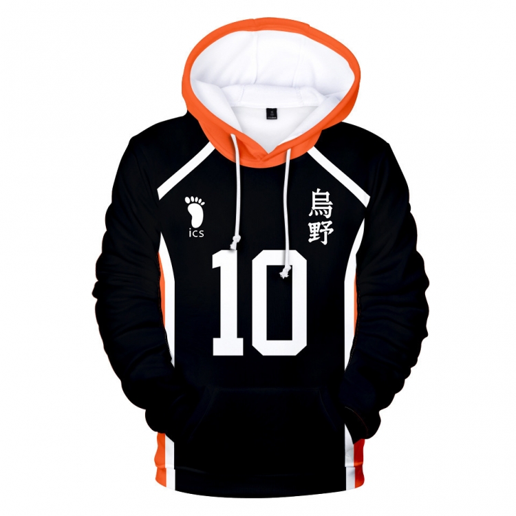 Hat Haikyuu!! Patch pocket Sweatshirt Hoodie EUR SIZE 9 sizes from XXS to XXXXL price for 2 pcs Number 10