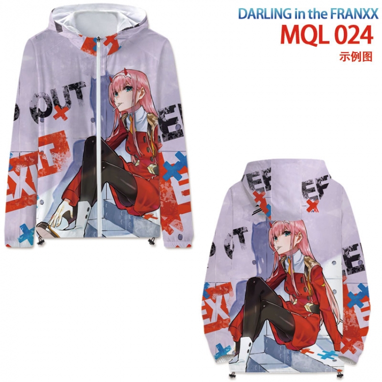 DARLING in the FRANXX full color jacket hooded zipper trench coat S-4XL 7size  MQL024