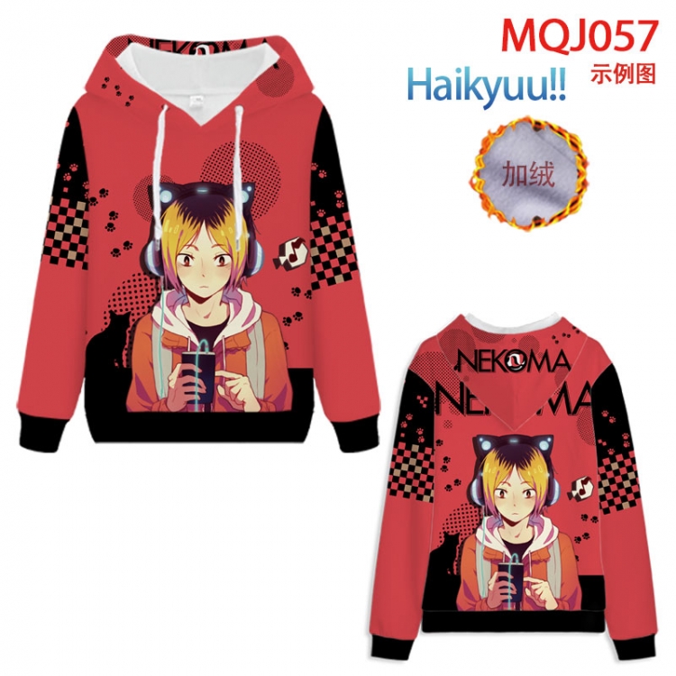Haikyuu!! hooded plus fleece sweater 9 sizes from XXS to 4XL  MQJ057