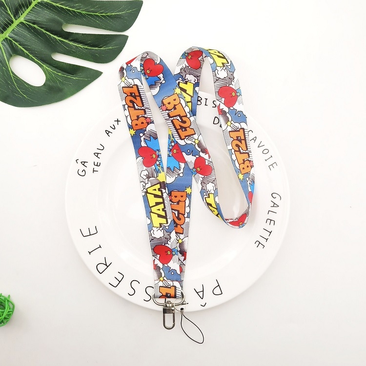 BTS Cartoon mobile phone lanyard TATA   2.5X45CM 20g  price for 5 pcs