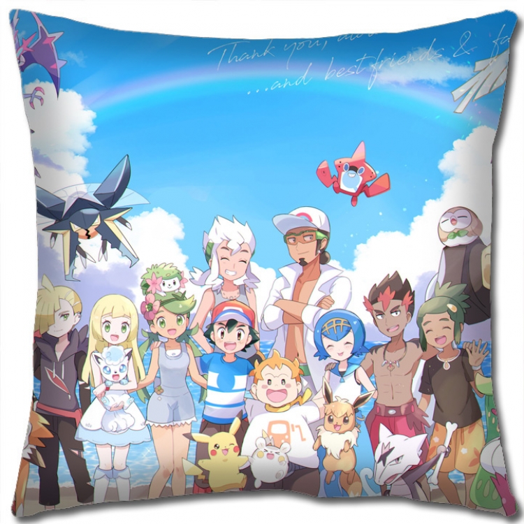 Pokemon Anime square full-color pillow cushion 45X45CM NO FILLING B1247