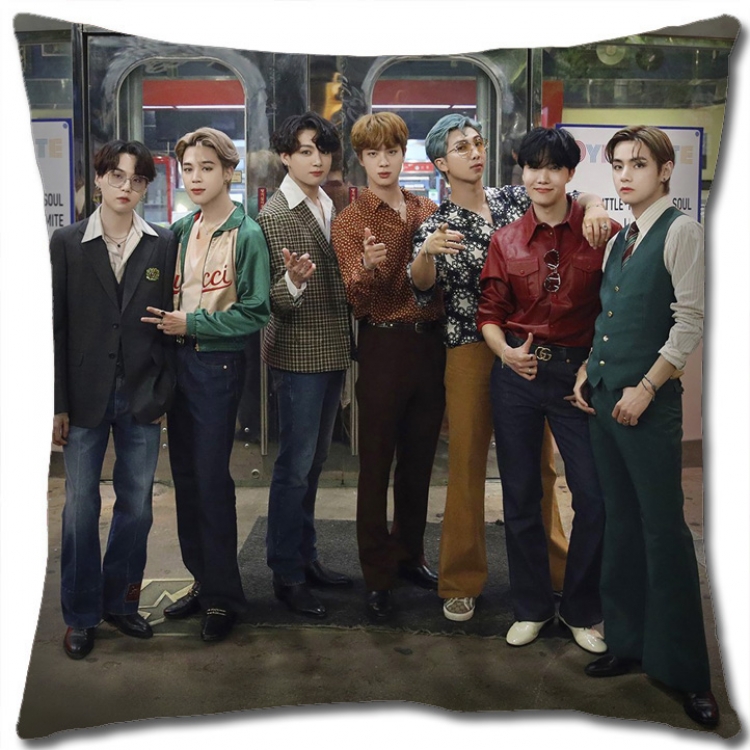 BTS Star group square full-color pillow cushion 45X45CM NO FILLING BS1201