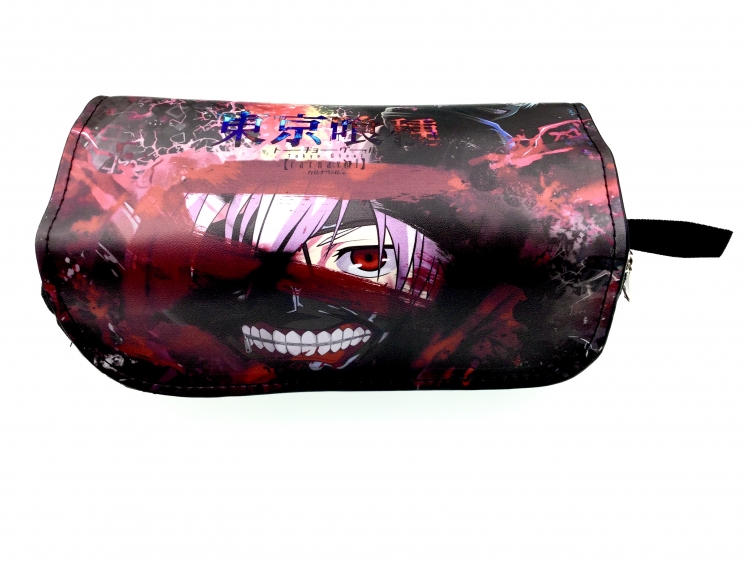 Tokyo Ghoul Double zipper PU pencil Bag 20X10X7.5M 140G 2671