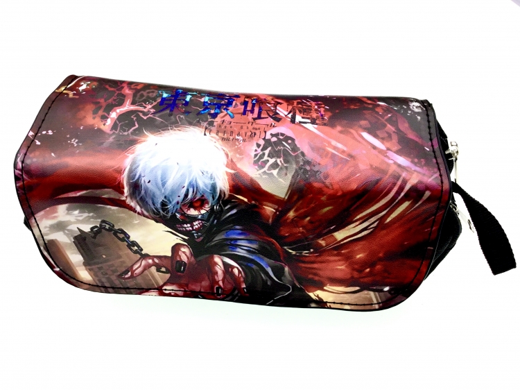 Tokyo Ghoul Double zipper PU pencil Bag 20X10X7.5M 140G 2669